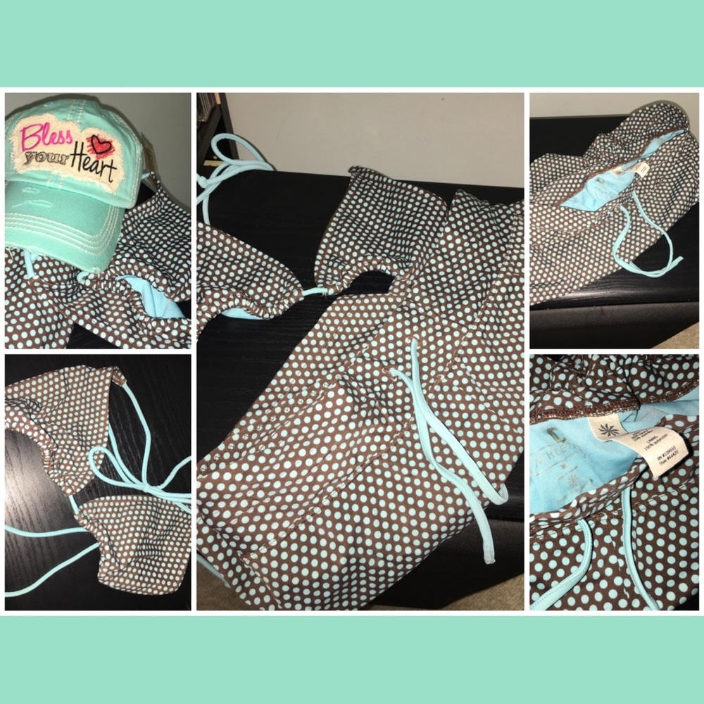 Athleta medium two piece with swim shorts